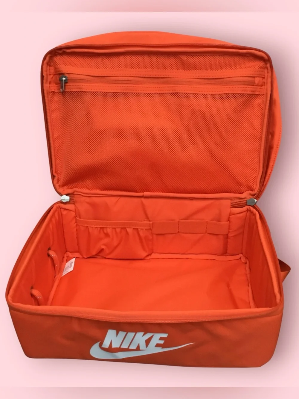 Nike 12L Crossbody Shoebox Bag (Orange / White)